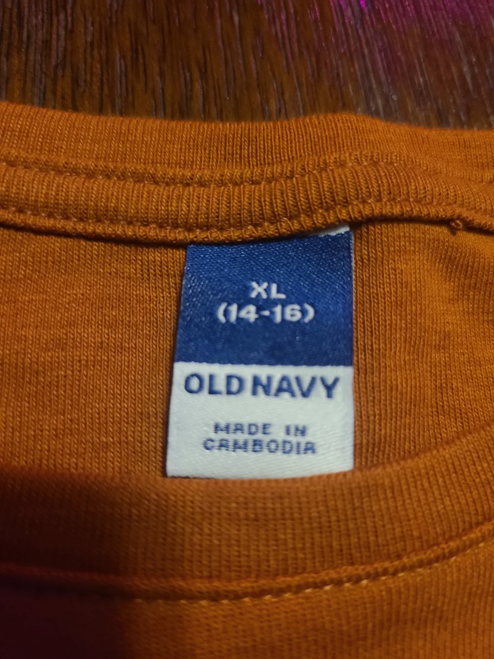 Old Navy NWT Girl's Long Sleeve Ruffle Hem Top - Rust - XL